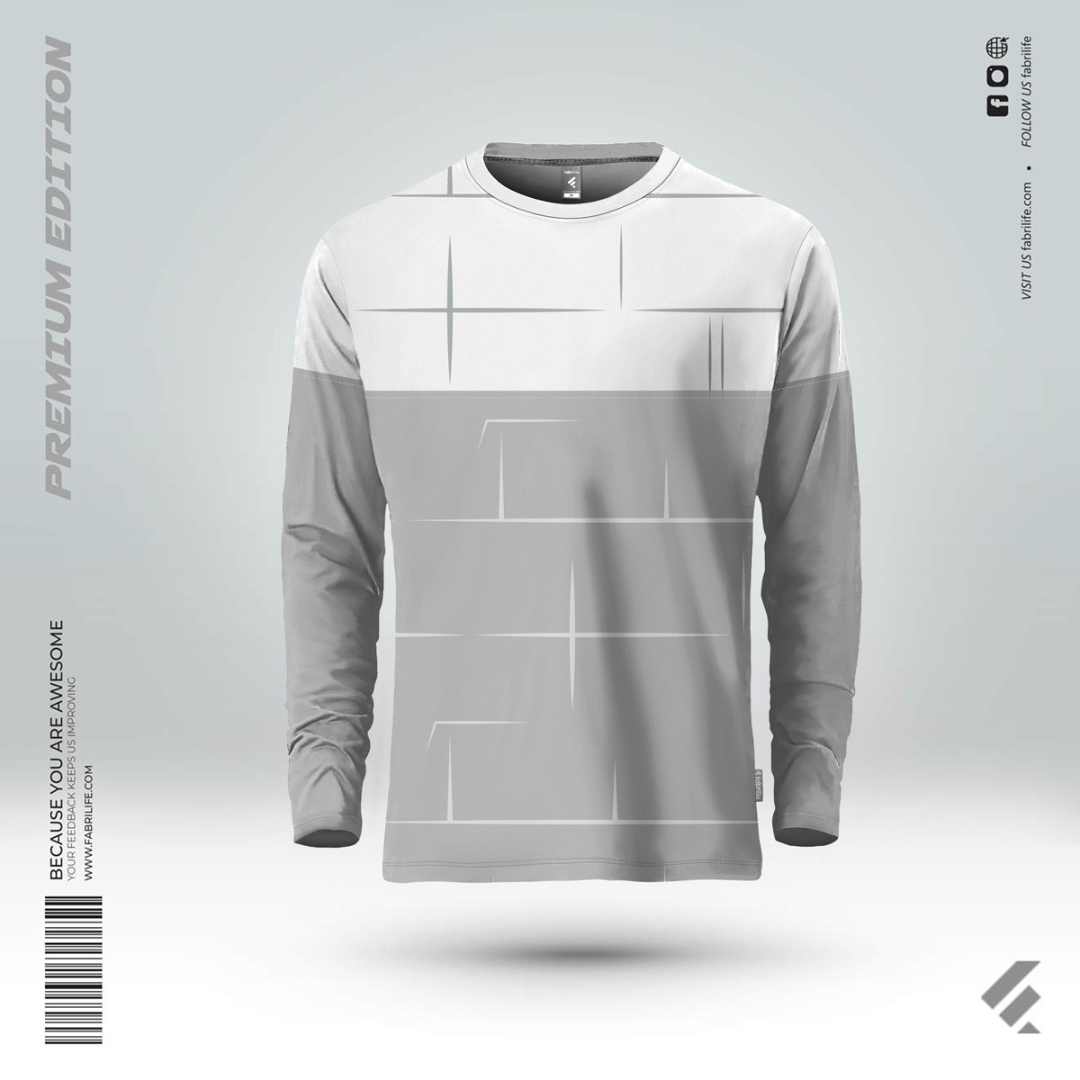 Mens Premium Full Sleeve T-Shirt- White